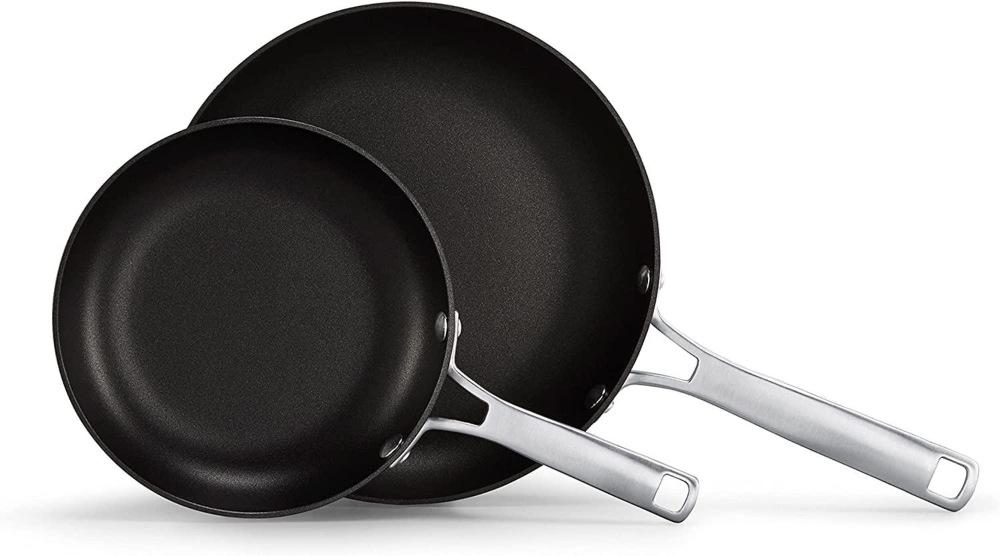 calphalon classic hard-anodized frying pan set - oven-safe