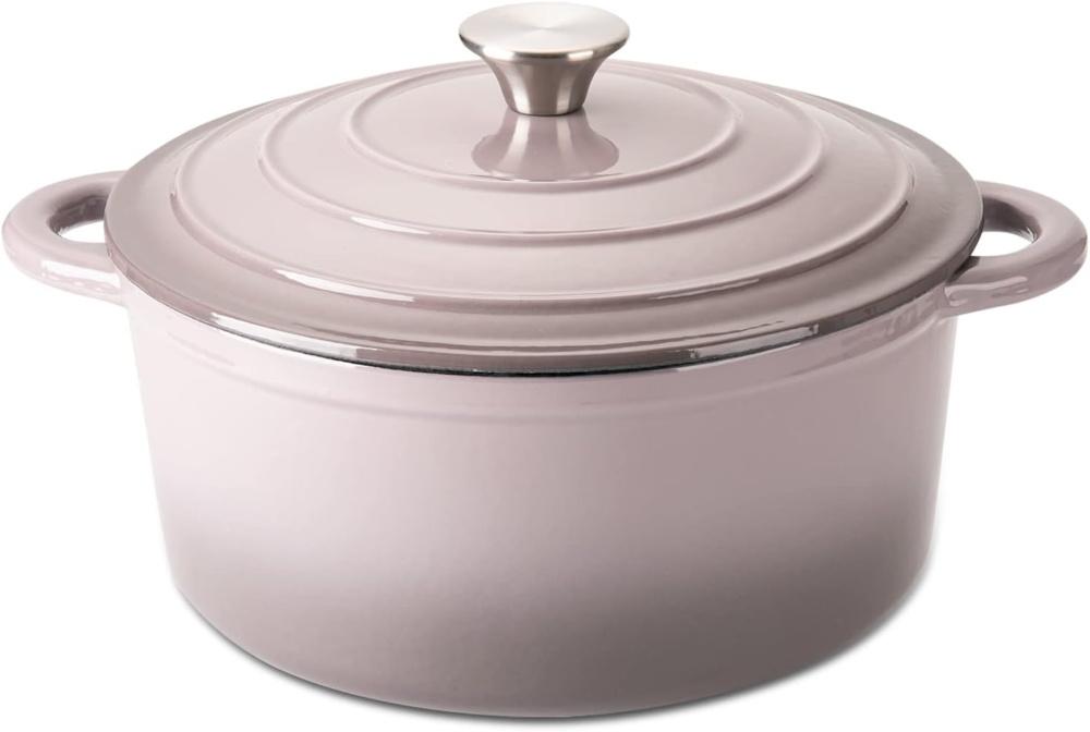 hamilton beach enameled cast iron dutch oven - scratch resistant