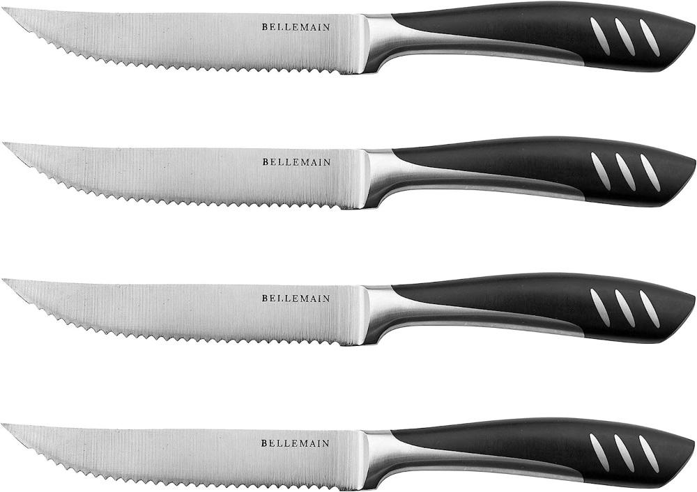 bellemain serrated steak knife set rust resistant 1