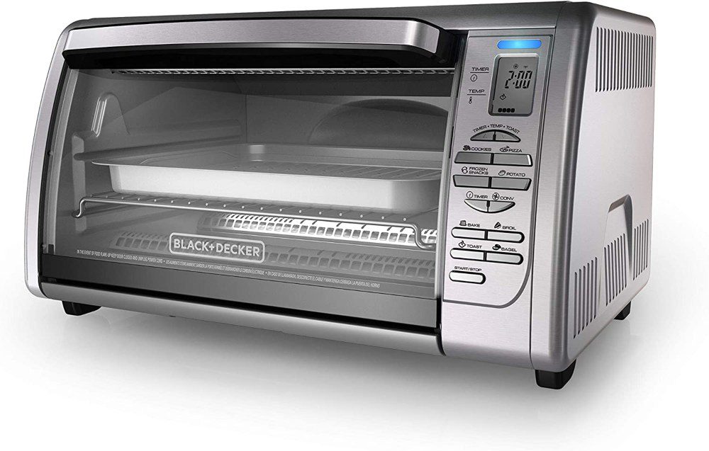 black+decker countertop toaster oven - dual position rack