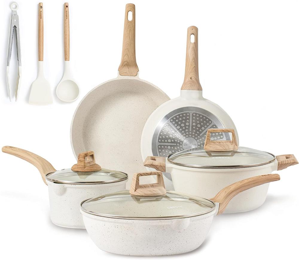 carote pots and pans cookware set - suitable for all stoves