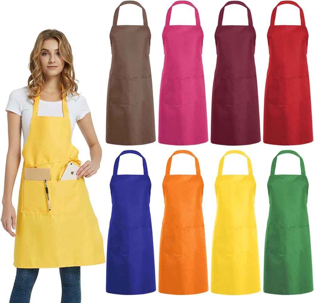 duskcove 8 pcs plain bib aprons - durable
