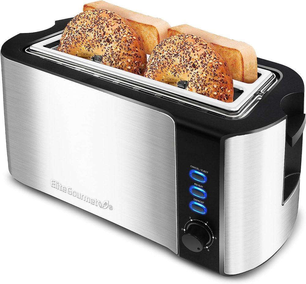 elite gourmet ect-3100 4-slice toaster - extra wide slots