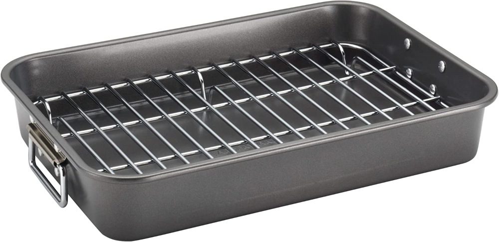 farberware nonstick steel roaster - easy cleaning