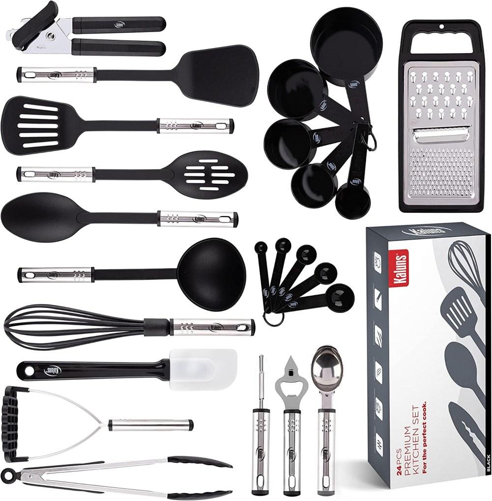 kaluns kitchen utensils set - stainless steel