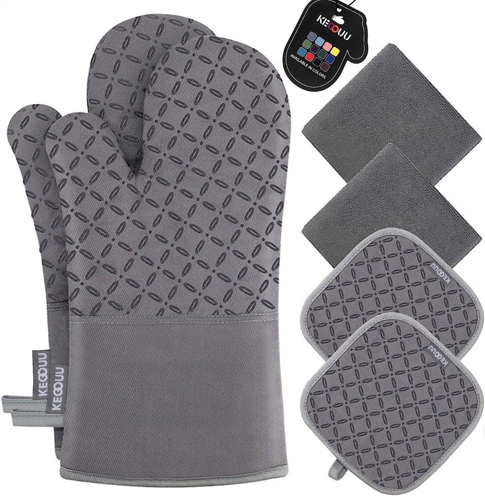 kegouu oven mitts and pot holders - high heat resistant