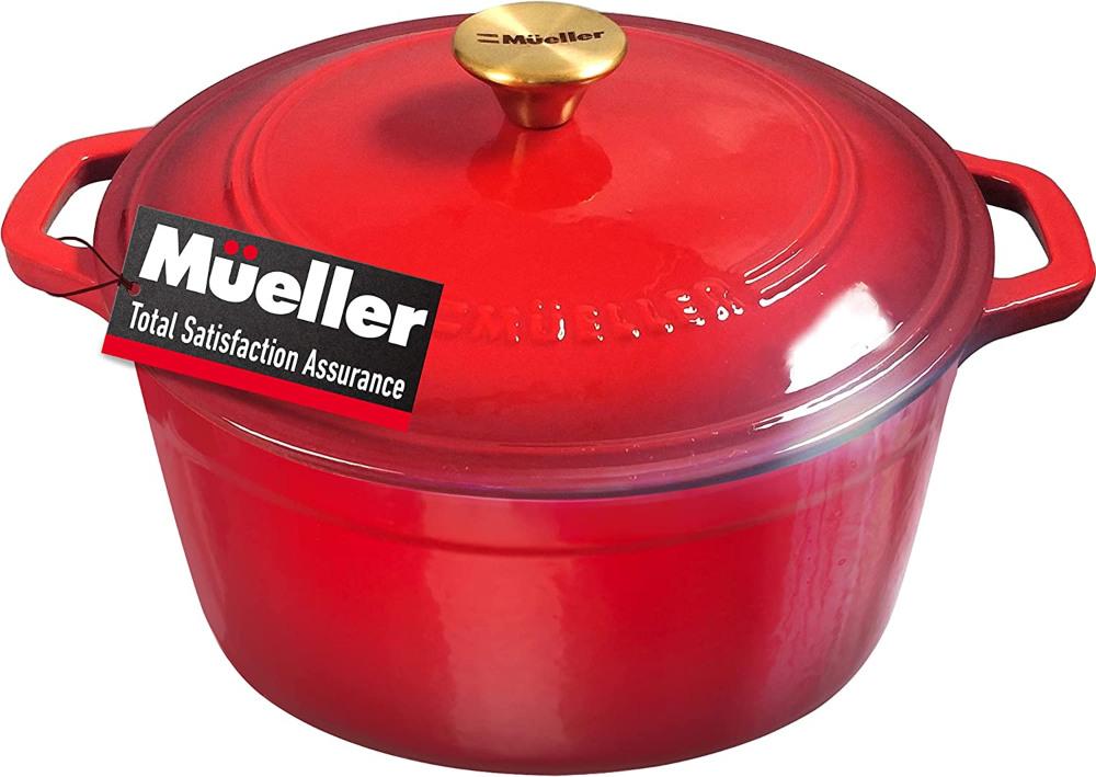 mueller duracast 6 quart dutch oven - sleek design