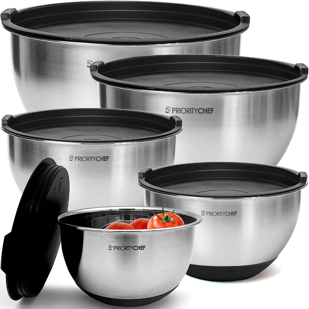 priority chef premium mixing bowls - inner measurement scale