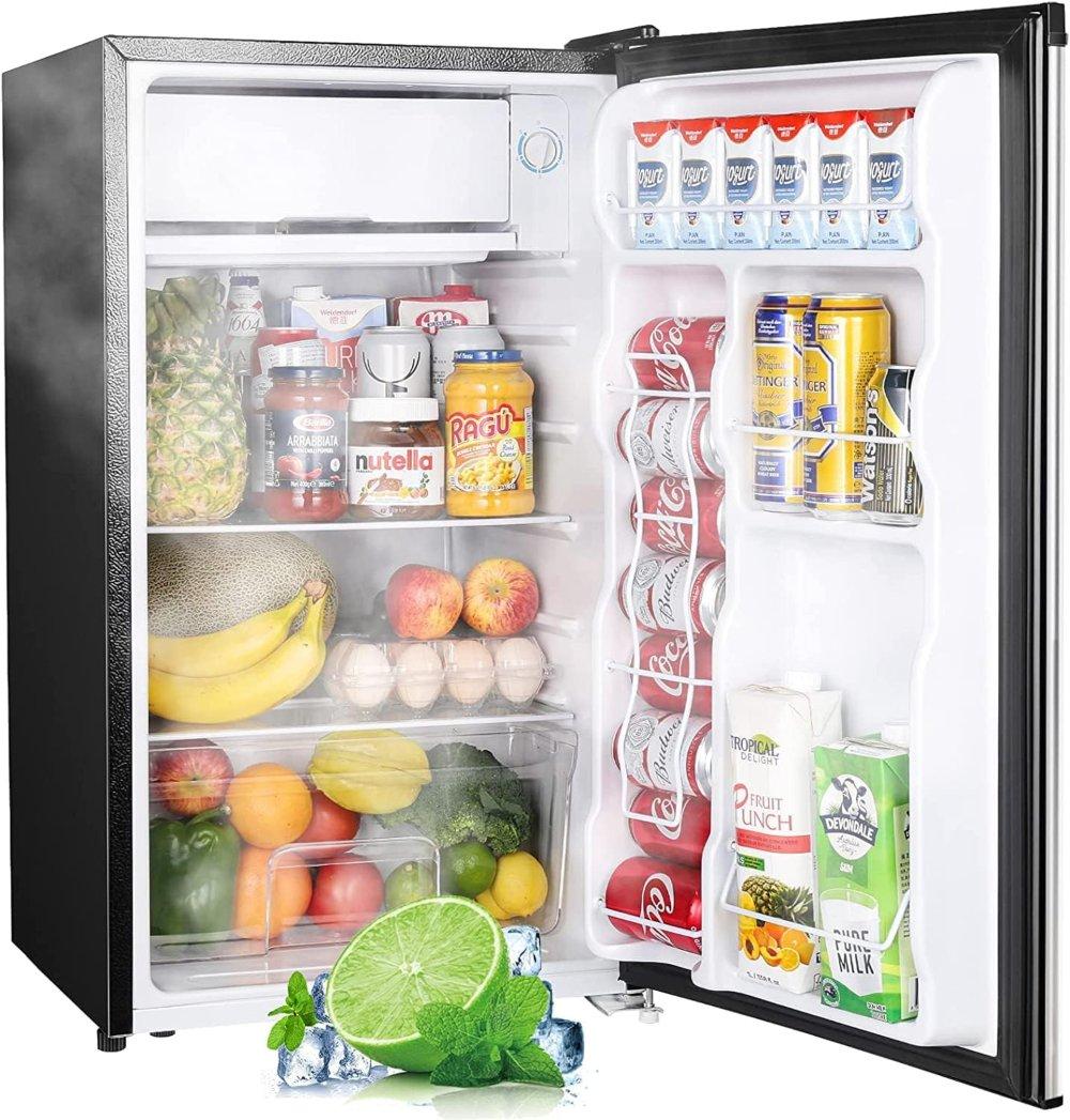 upstreman 3.2 cu.ft mini refrigerator - adjustable thermostat