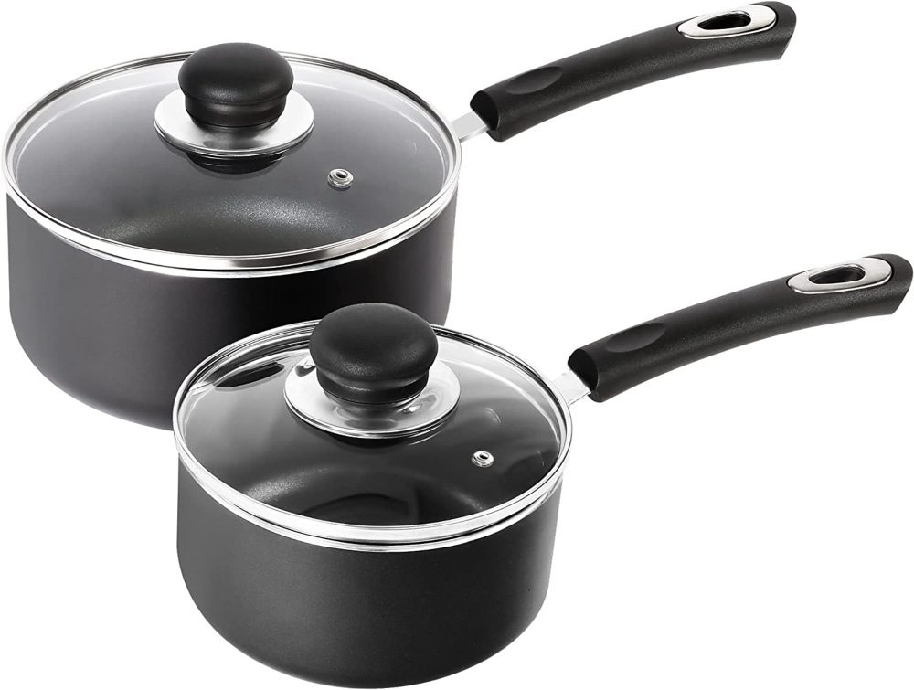utopia kitchen nonstick saucepan set - lightweight