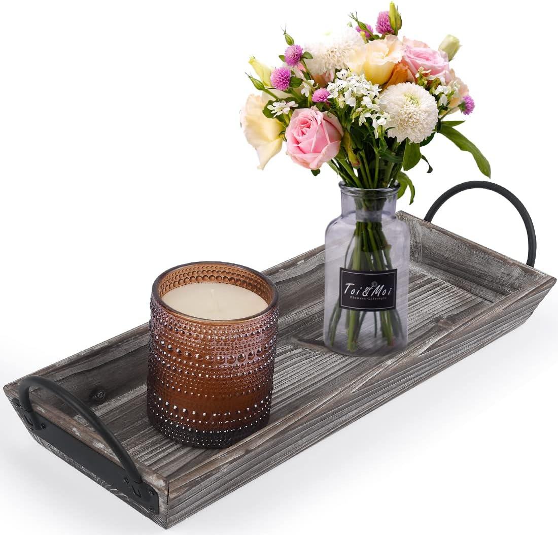Aglary Wooden Tray Candle Holder