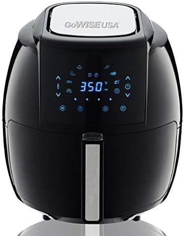 The GoWISE 8-in-1 Digital Air Fryer is the perfect addition to any modern kitchen! With its sleek and modern look and advanced touchscreen menu, this air fryer is sure to make your cooking experience effortless. It comes with 8 built-in cooking presets to take the guesswork out of making delicious meals.
Not only does it include a convenient Start/Stop button for adjusting time and temperature during cooking, but it also ensures you never miss a beat with its built-in alarm function. Whether you need a gentle reminder every 5, 10, or 15 minutes to give your ingredients a good shake or require some assistance in the kitchen, this versatile appliance has got you covered.
The air fryer is equipped with a non-stick pan and a detachable basket. It features a cool-touch handle and a button guard for enhanced safety. Additionally, it includes a recipe book filled with 50 delectable recipes specially curated for this air fryer.