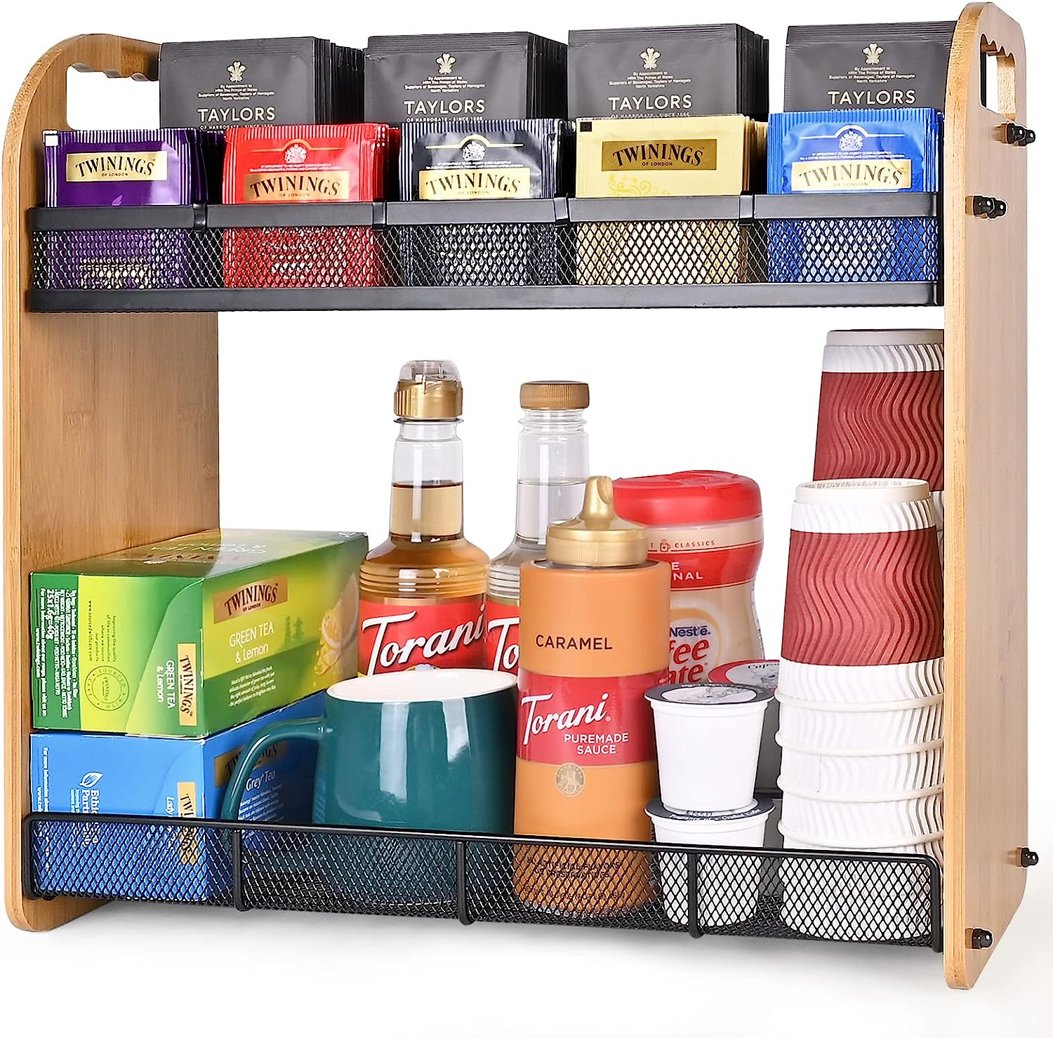 ITHSKUILL Large Capacity Tea Accessory Organizer