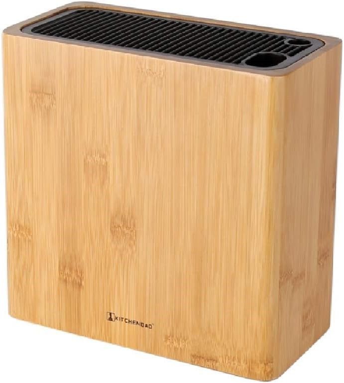 Kitchendao XL Bamboo Universal Knife Block Holder