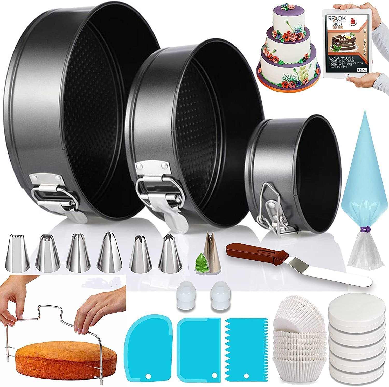 RFAQK 100pcs Cake Pan Set for Baking