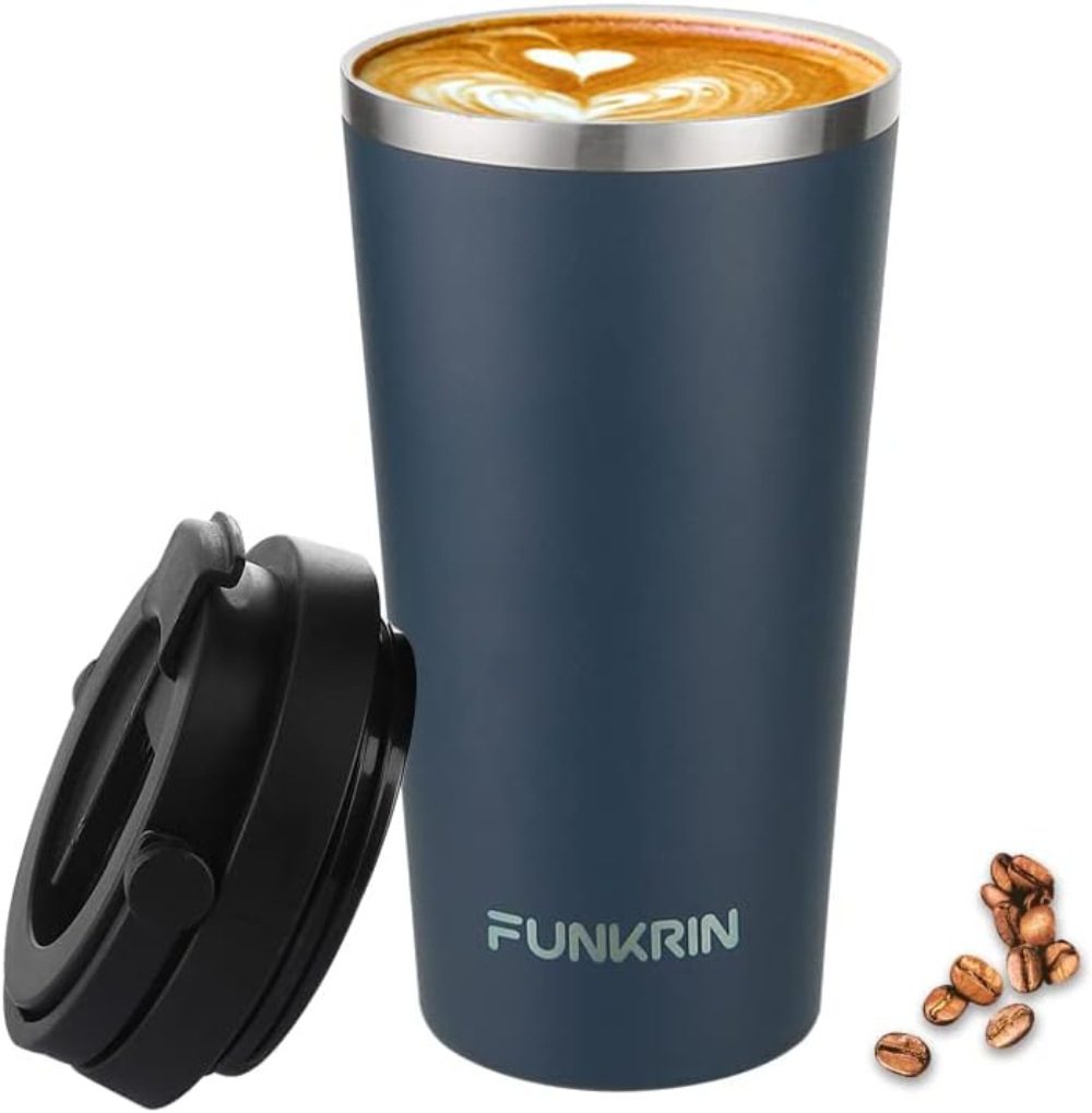 funkrin insulated coffee mug - stainless steel travel mug