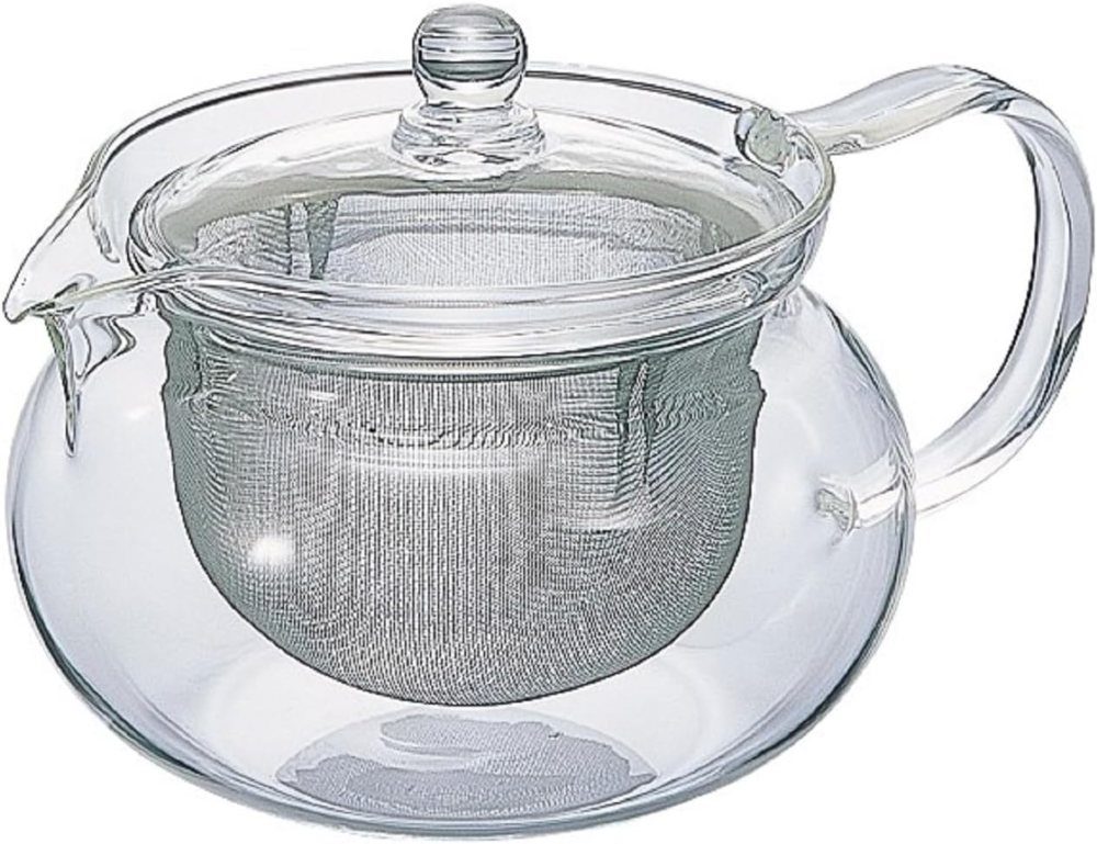 hario 'chacha kyusu maru' teapot - heatproof glass teapot