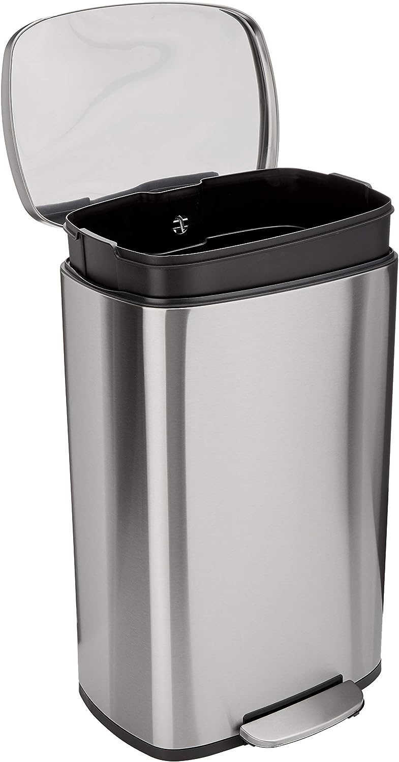 Amazon Basics Smudge Resistant Trash Can