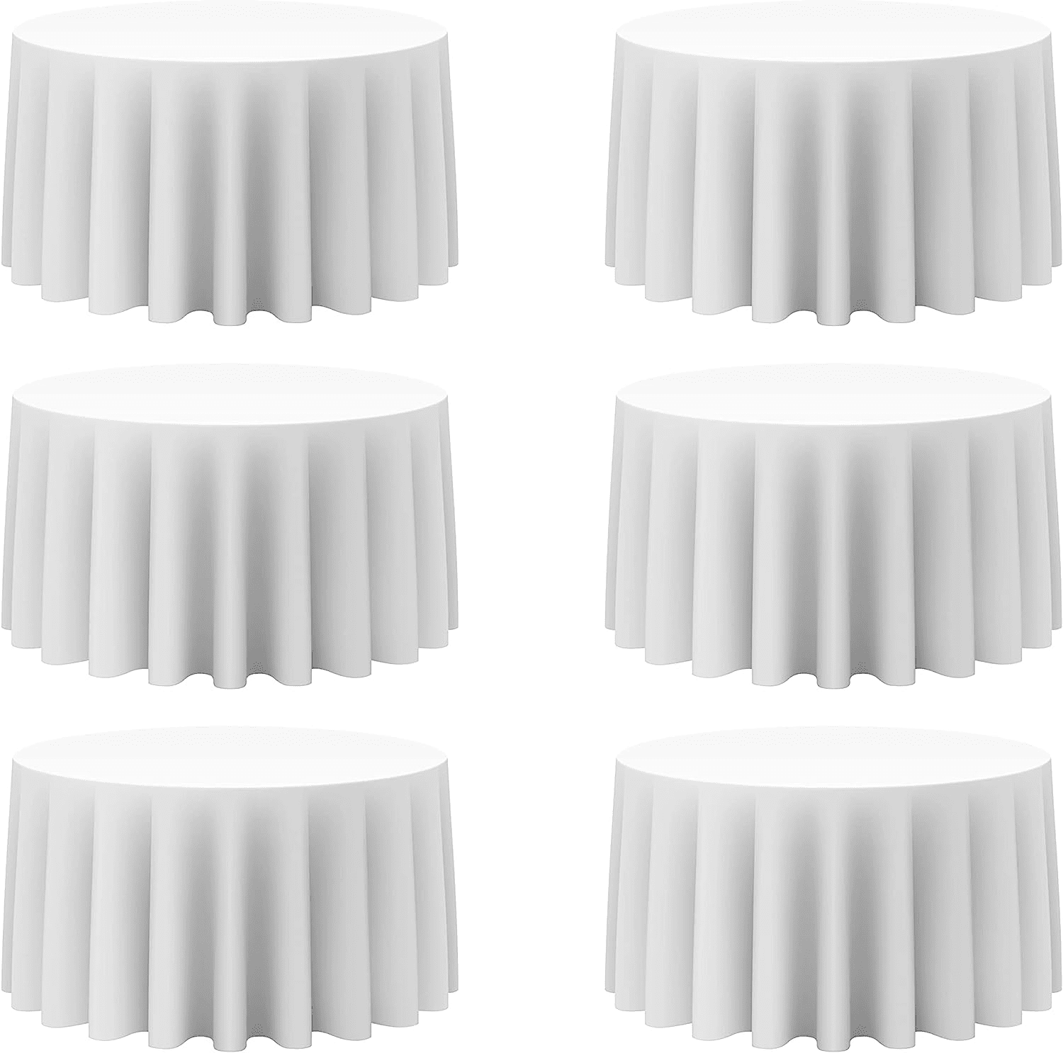 BRILLMAX White Round Tablecloths