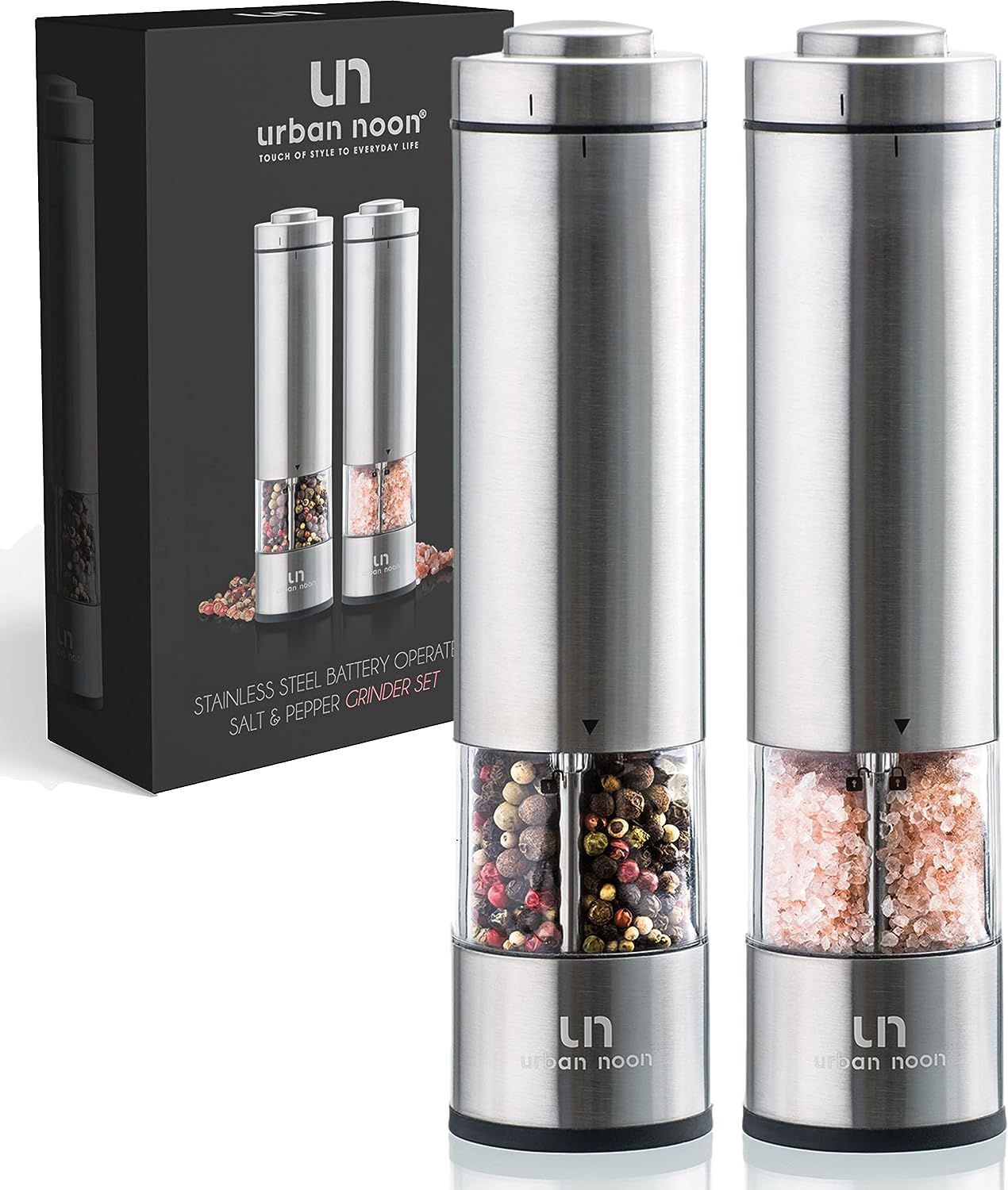 Urban noon Electric Salt and Pepper Grinder Set