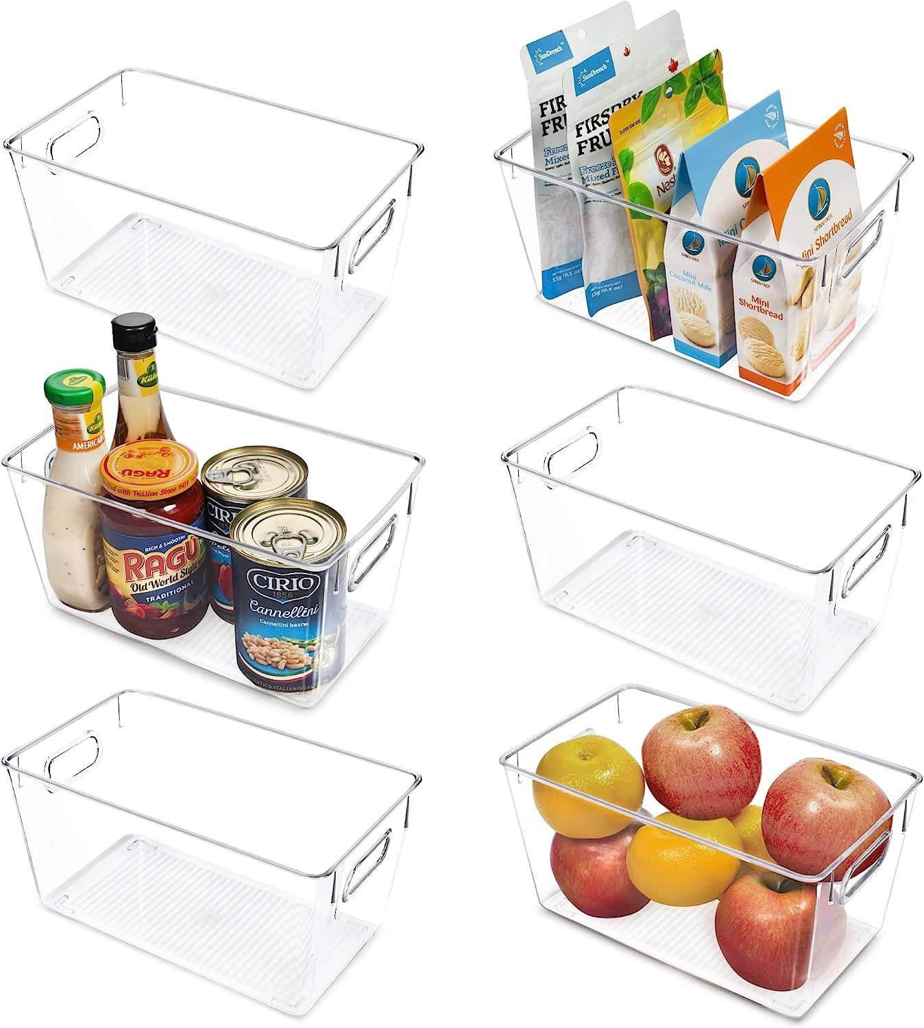 Vtopmart Clear Plastic Pantry Organizer Bins