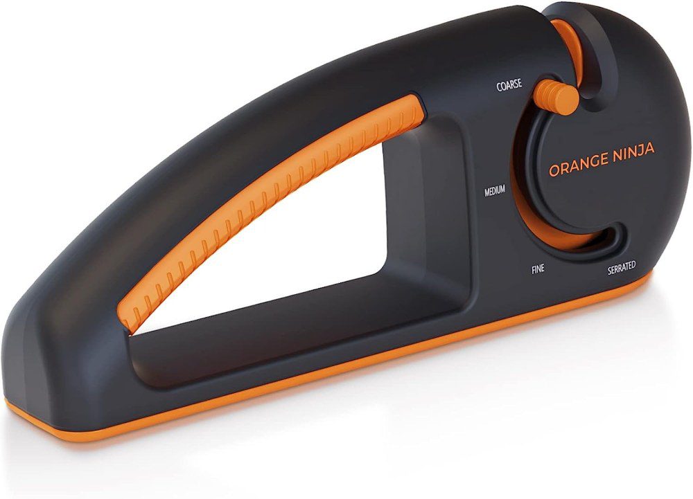 pebble orange ninja knife sharpener - razor sharp edge