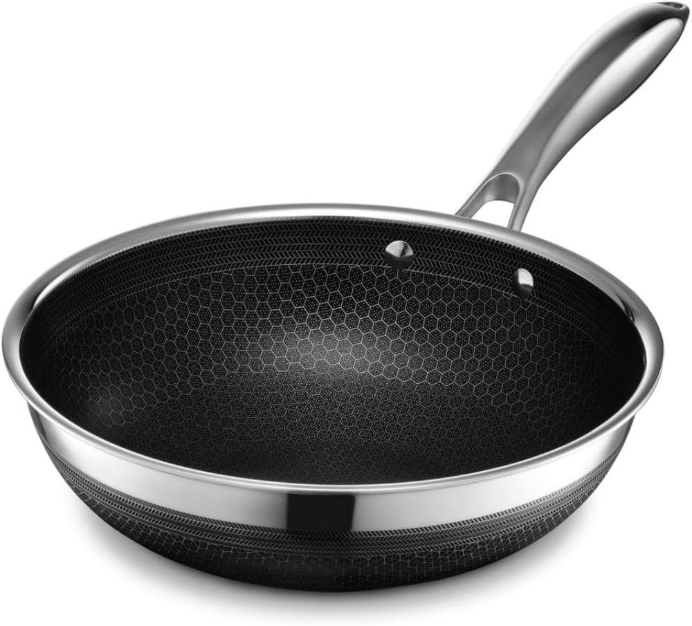 hexclad hybrid nonstick wok - great design