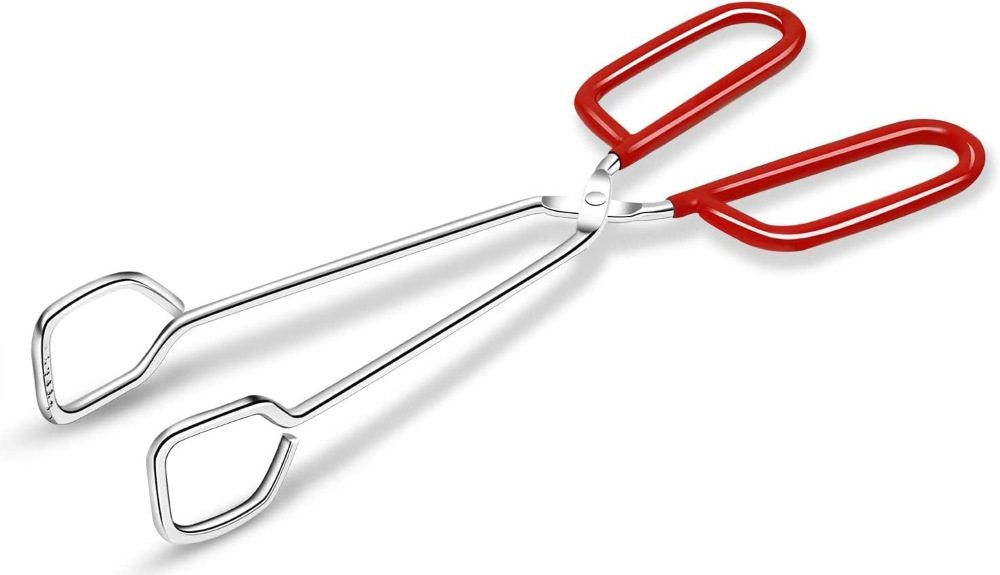 hiash 10 inch barbecue serving scissors tongs - non-slip
