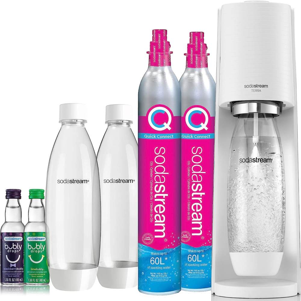 sodastream terra sparkling water maker bundle - our top pick