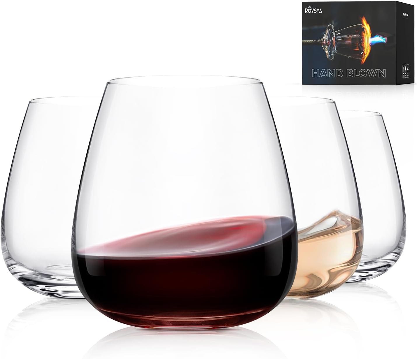 AOOE Stemless Wine Glasses