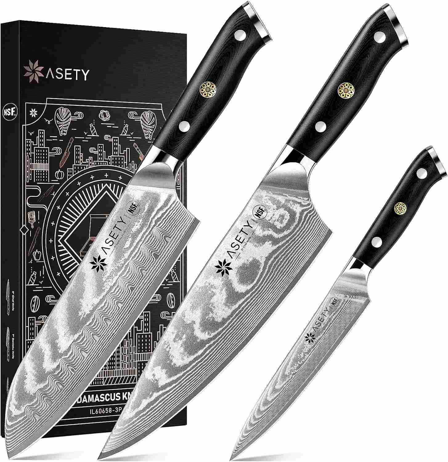 ASETY Japanese Knife Set