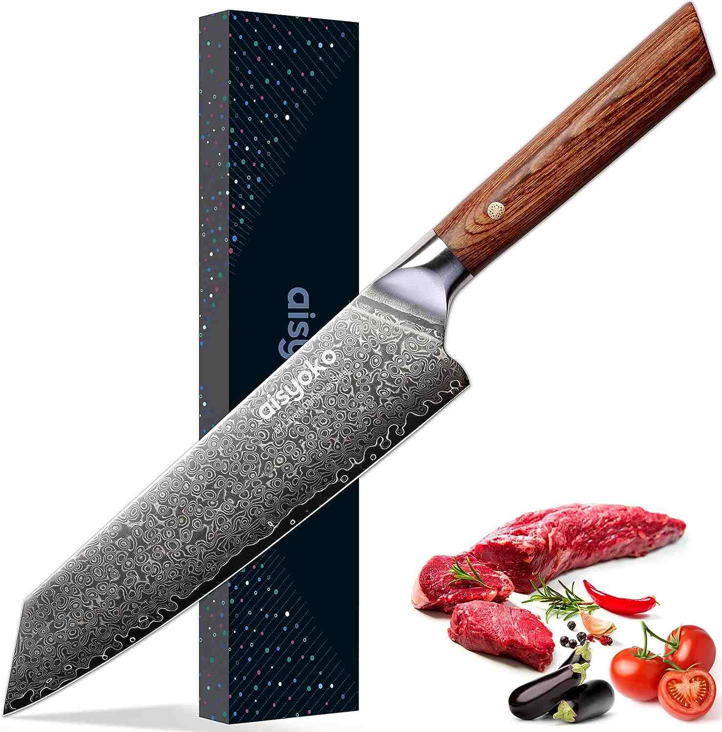 Aisyoko Damascus Chef Knife
