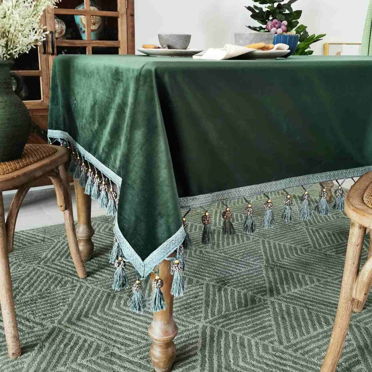 Artbloss Velvet Tablecloth