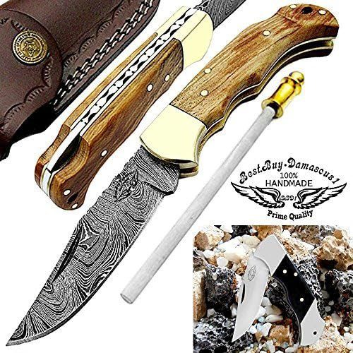 Best Buy Damascus Pocket Folding Knife