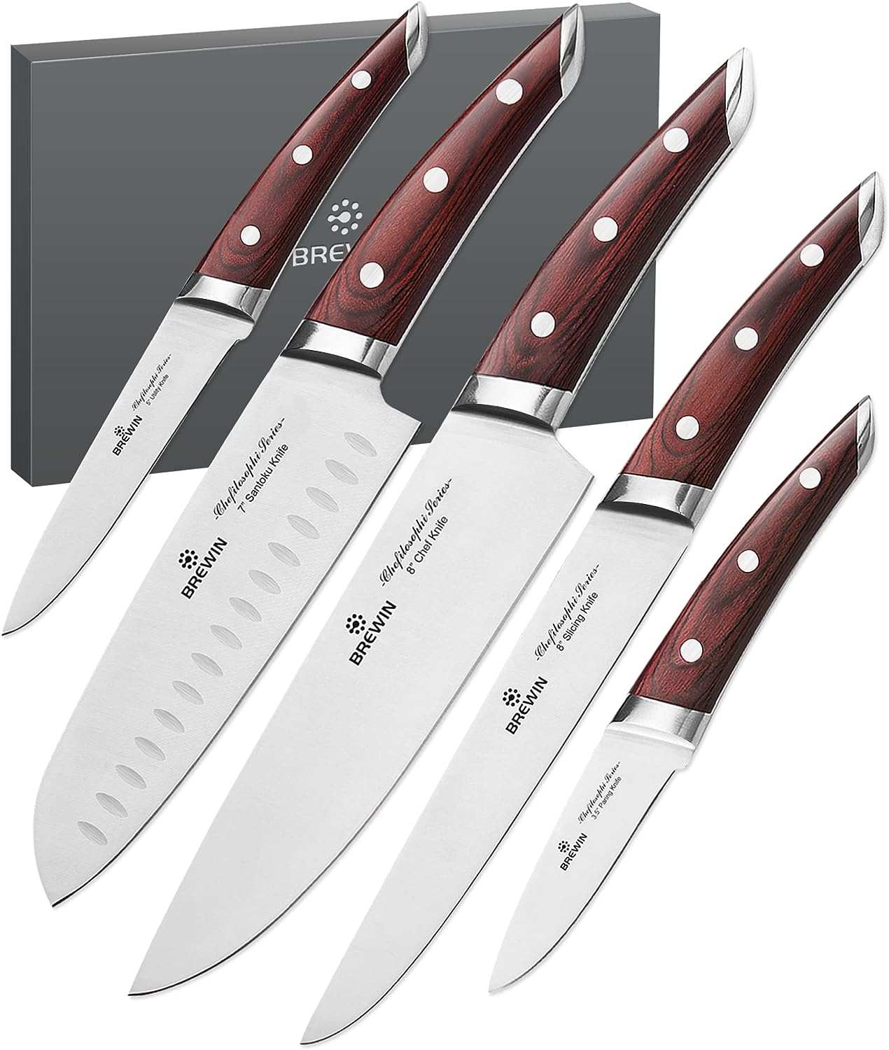 Brewin CHEFILOSOPHI Japanese Chef Knife Set