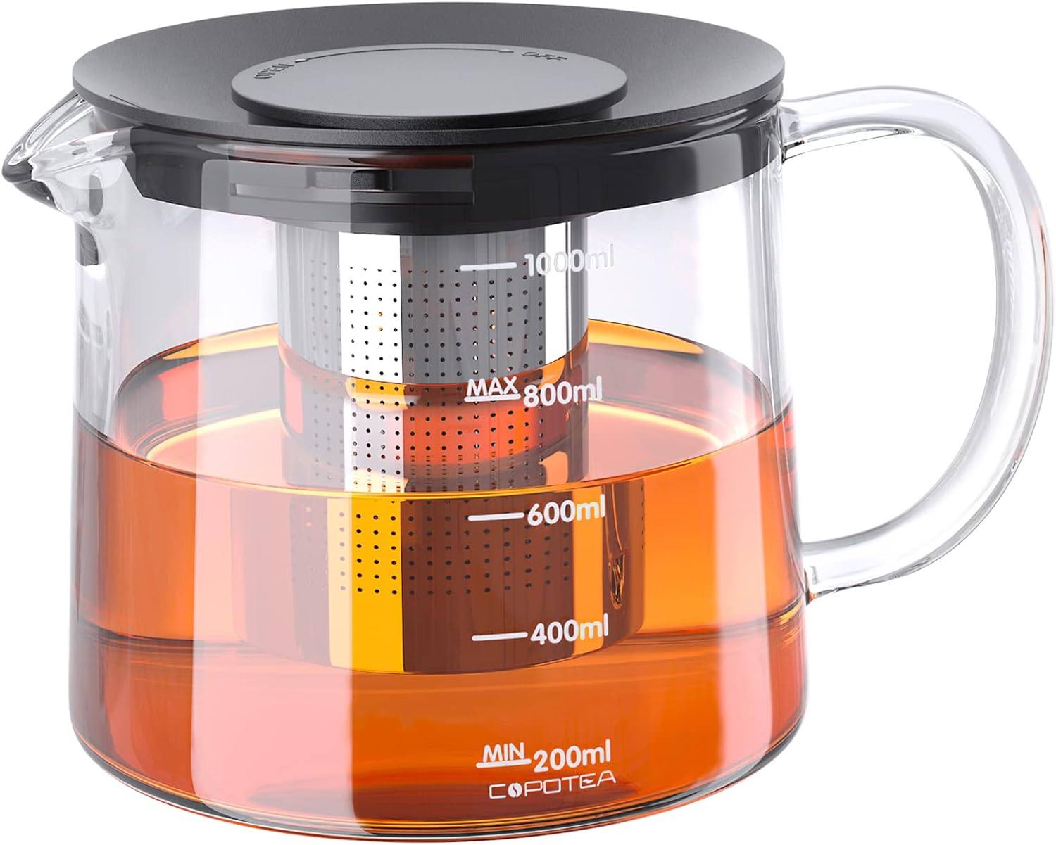 COPOTEA Glass Teapot with Infuser