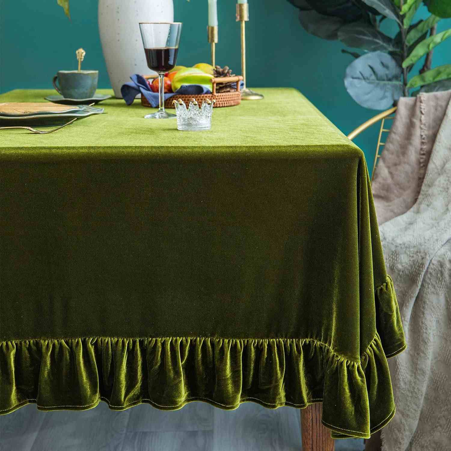 GLORY SEASON Velvet Tablecloth