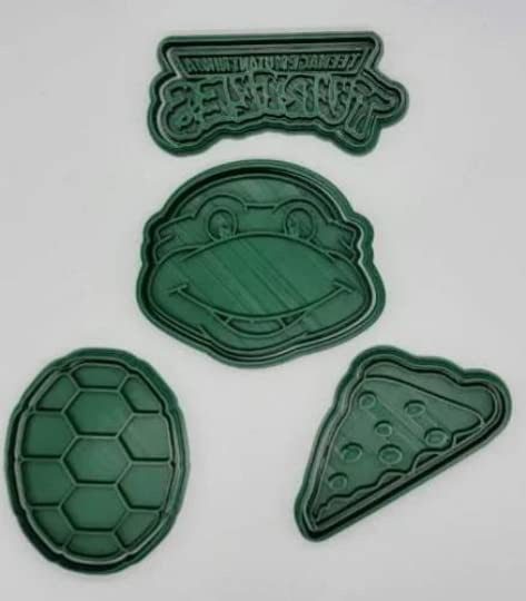 Handmade Mutant Turtle Ninja Cookie Cutter & Stamp