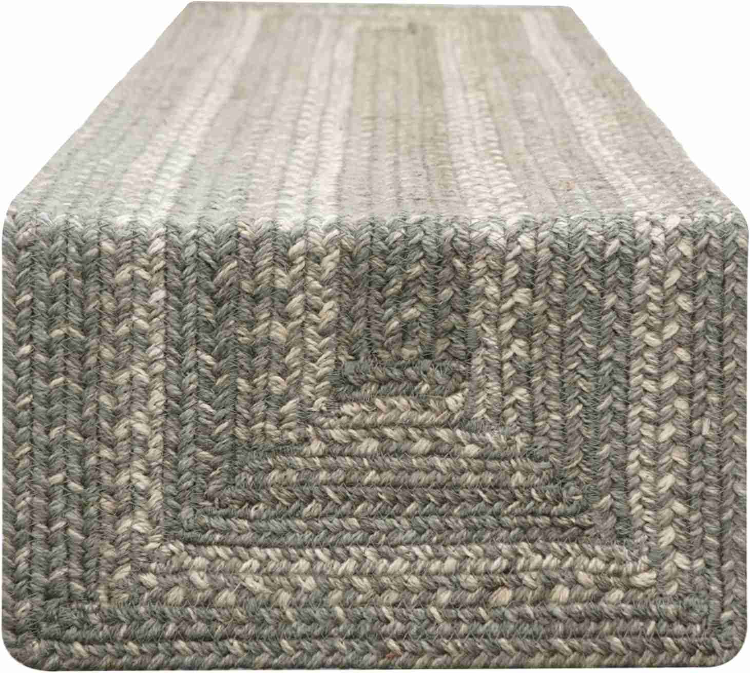 Homespice Grey Cloud Braided Table Runner