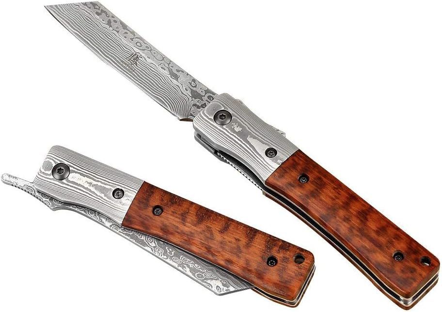 KATSU Handmade Damascus Pocket Folding Knife