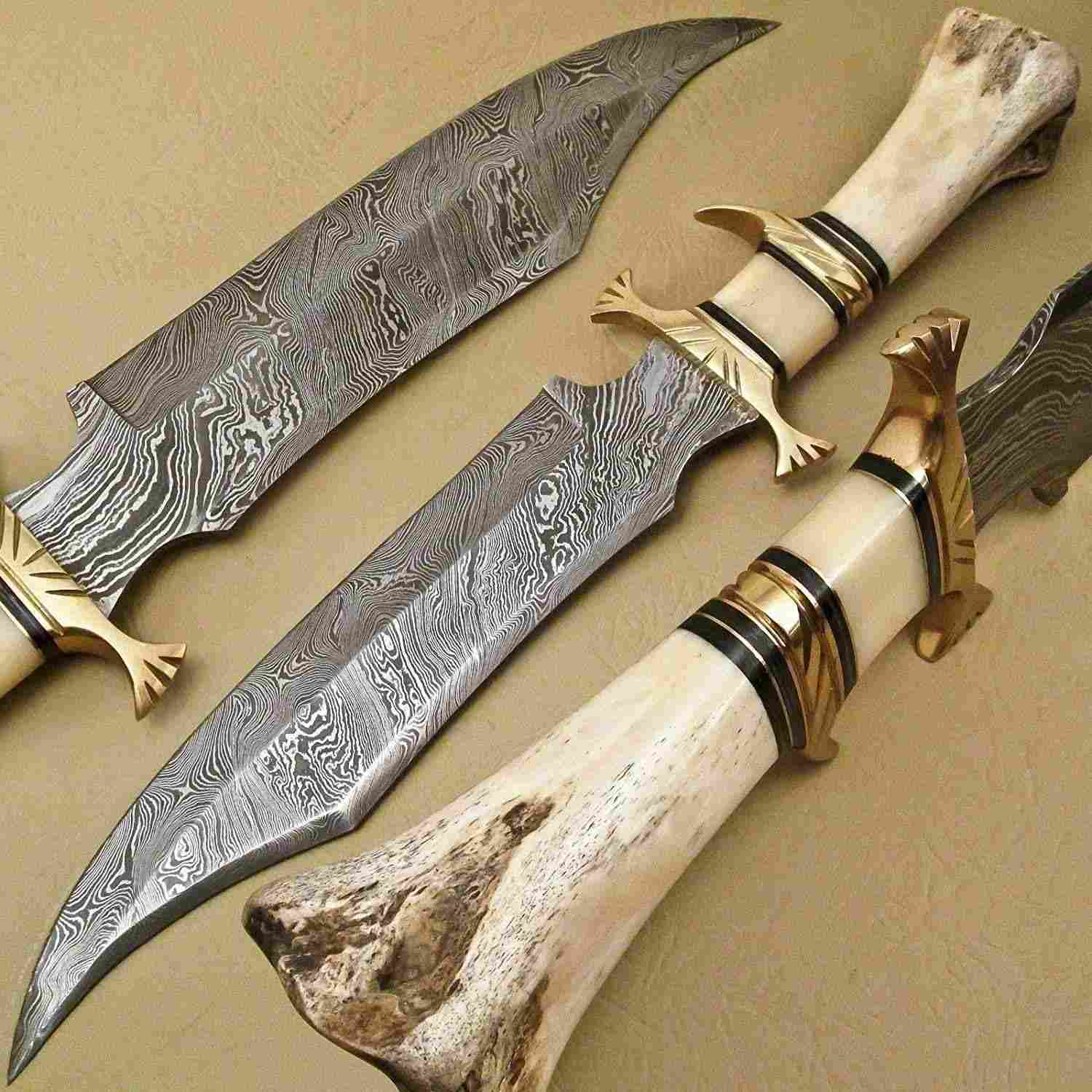 Kidsnado Damascus Steel Hunting Knife