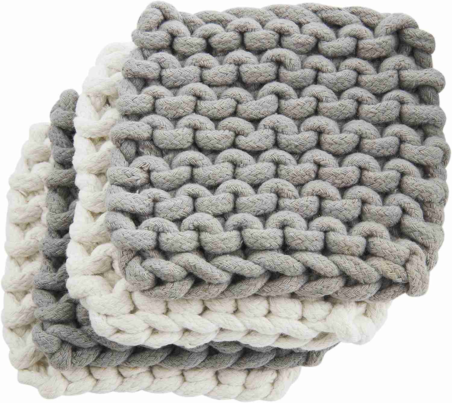 Mud Pie Crochet Coaster Set