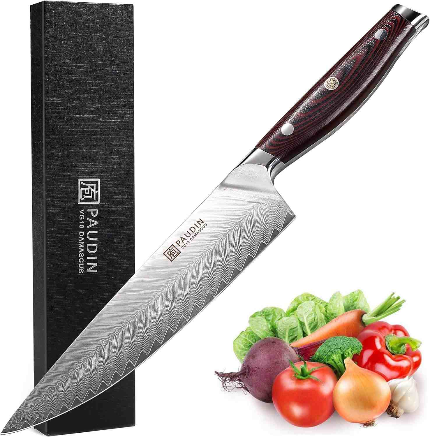 PAUDIN Damascus Chef Knife