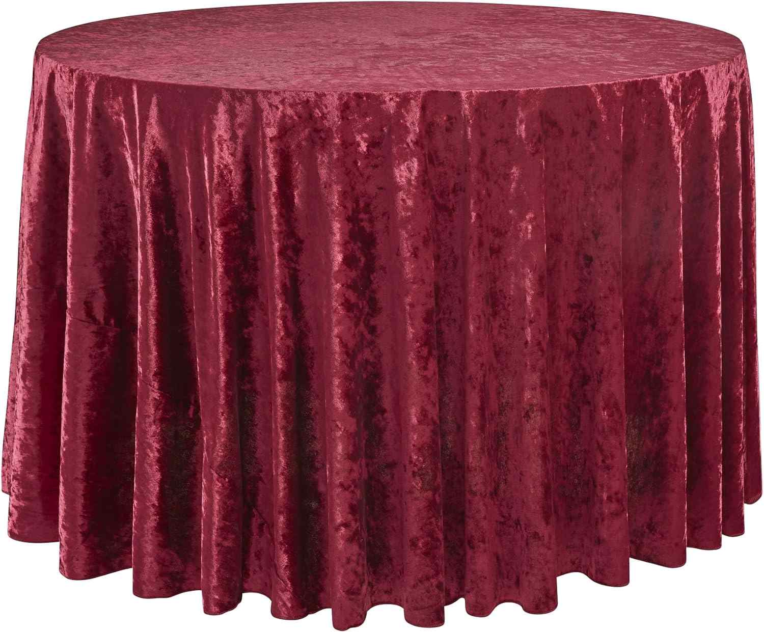 RCZ Décor Burgundy Velvet Tablecloth