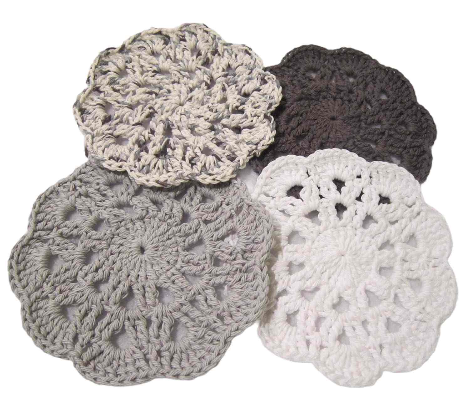 Vintage Round Cotton Crochet Coasters