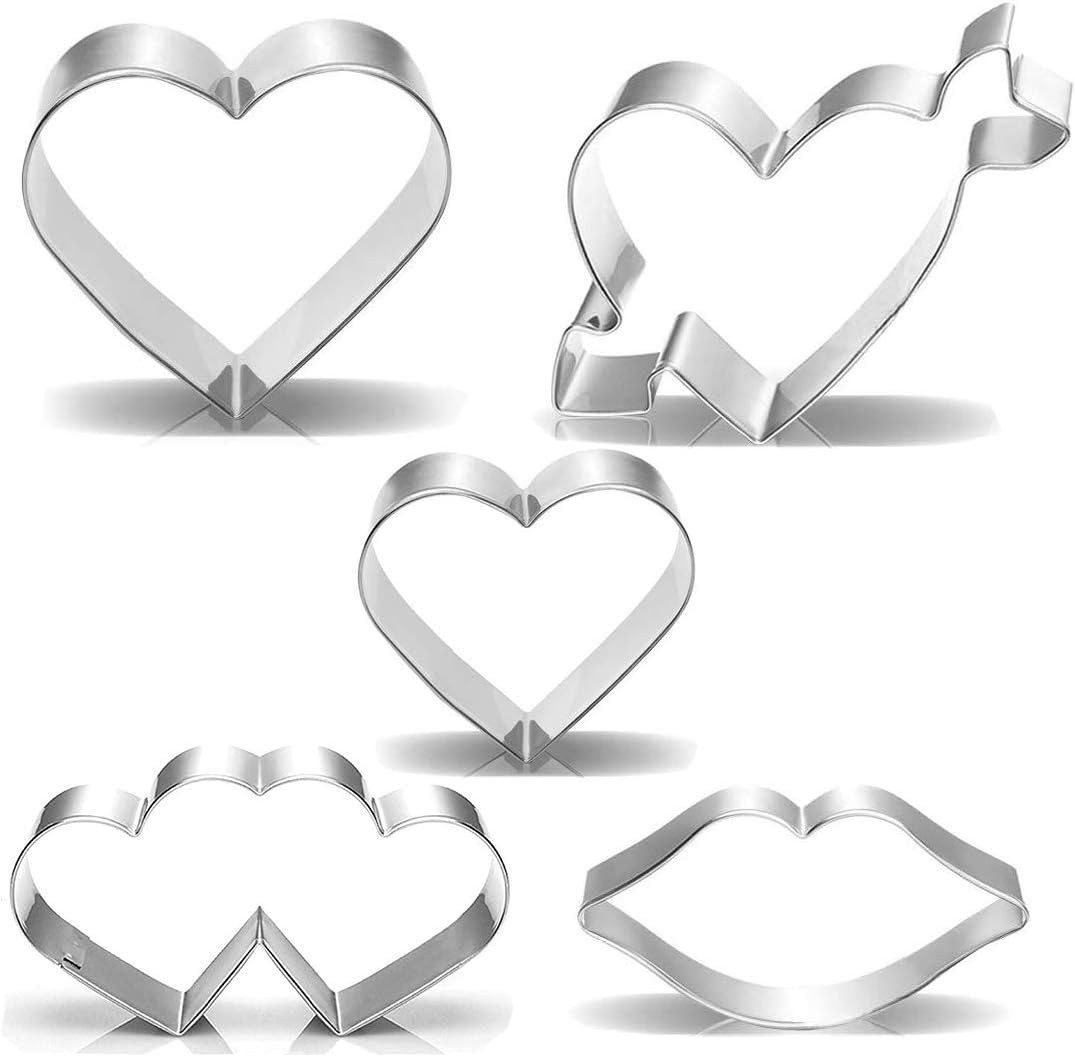 XGAKWD Valentine Heart Cookie Cutter Set