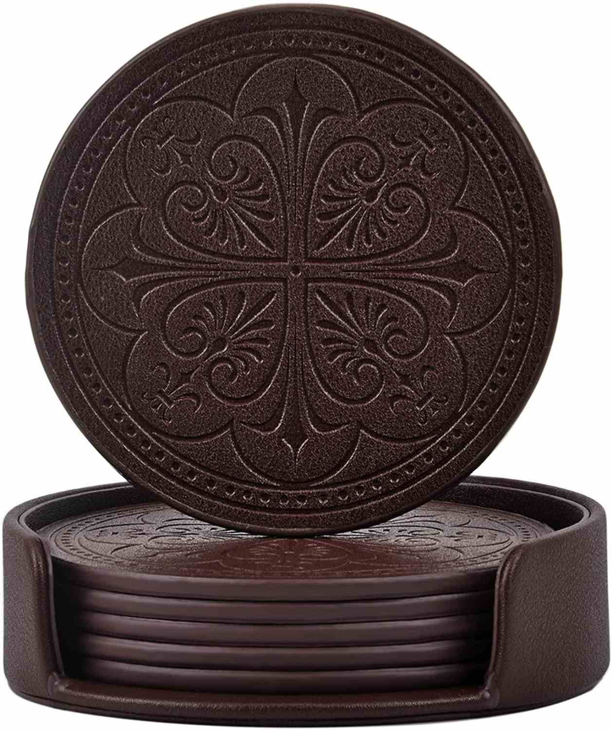 365park Leather Coasters