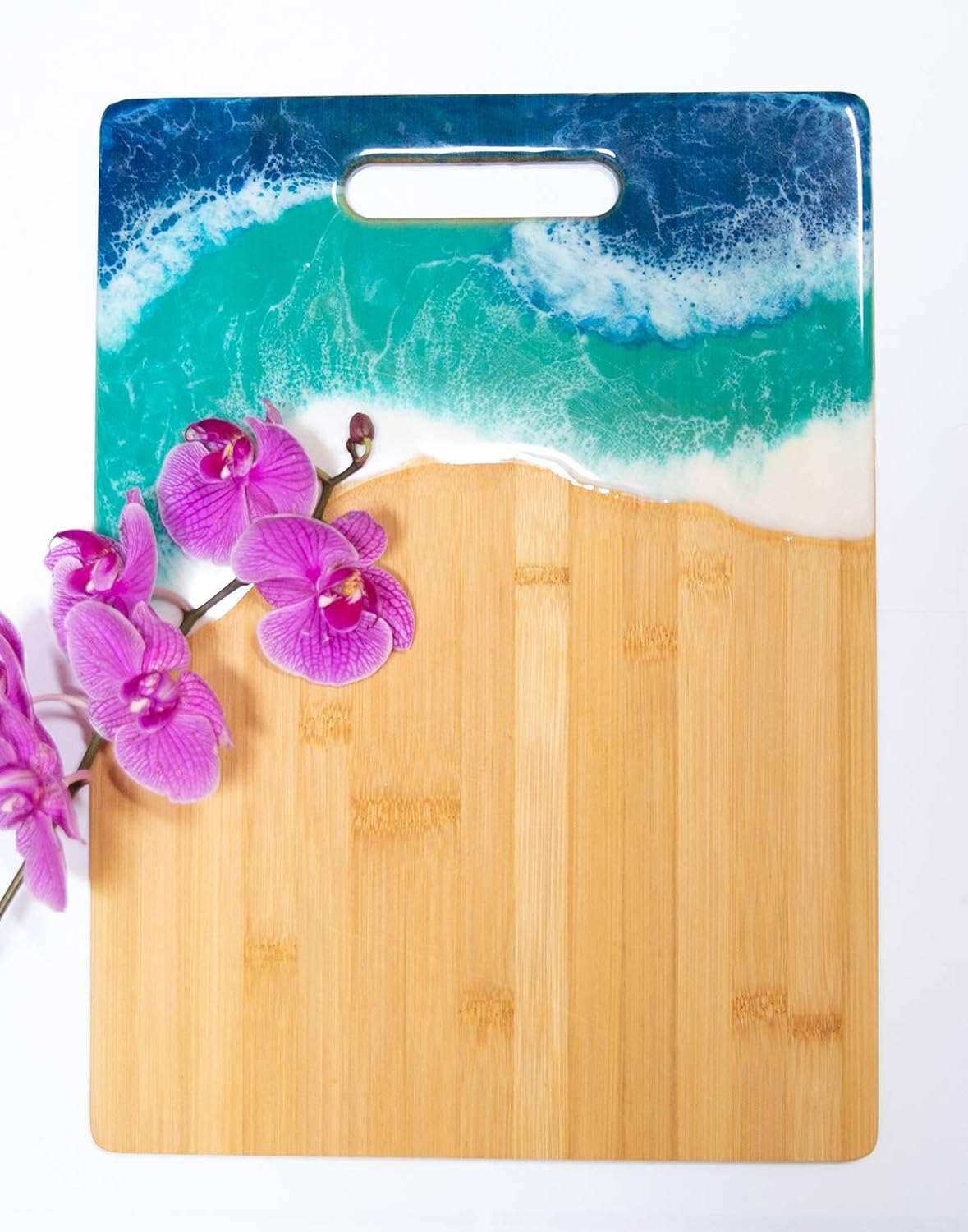 Handmade Bamboo Epoxy charcuterie board
