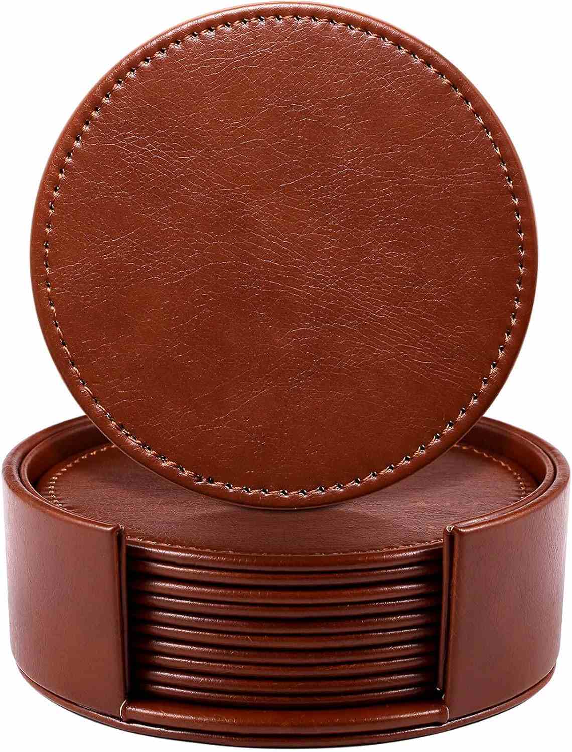 LAMOTI Leather Coasters