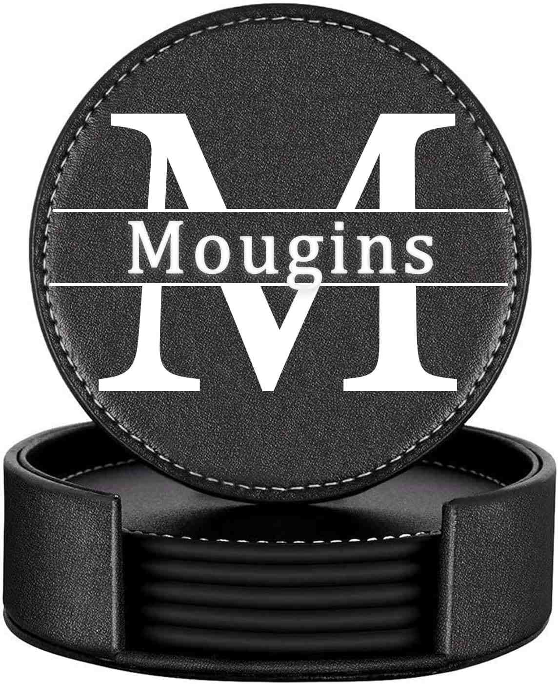 Mougins Leather Coaster Set